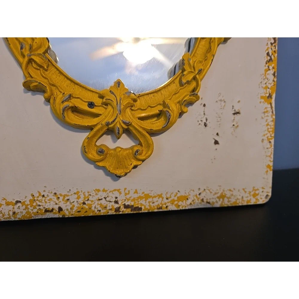 VIP International Framed Wall Mirror Yellow 10.25W x 13.75H in